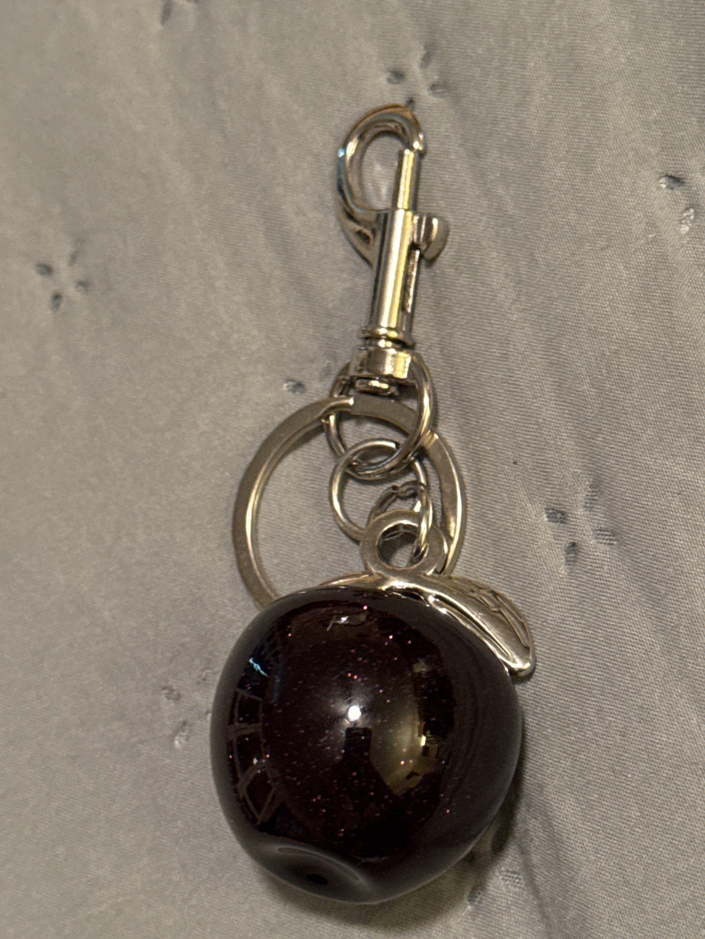 Blk Apple bag charm
